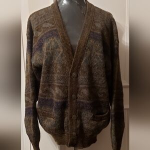 Dark Academia Cardigan 40% Mohair Blend Vintage Grandpacore